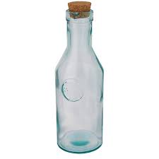 Recycled Glass Carafe With Cork 1000ml