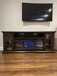 tv console with clicflame coolglow