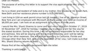 write invitation letter for visa