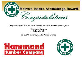 Hammond Lumber Stores Honored For Safety Record