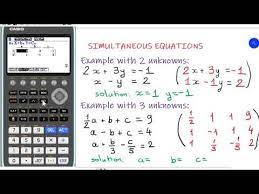 Simultaneous Equations Gdc Casio Fx