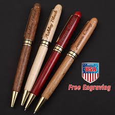 personalized maple wood ballpoint pens