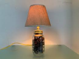Glass Mason Jar Lamp And Shade 9