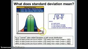standard deviation you