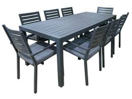 2100mm Aluminium Table W 6 Chairs