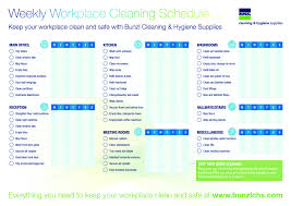 cleaning schedule for your workplace