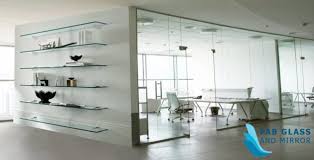 Room Space By Using Glass Wall Shelves