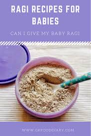 ragi recipes for baby and toddlers