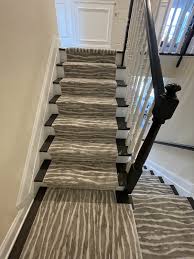 carpet install custom hall stair