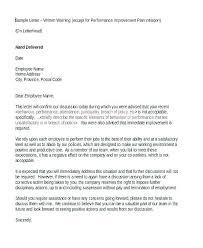 Written Warning Letter Template Employee Write Up Example To