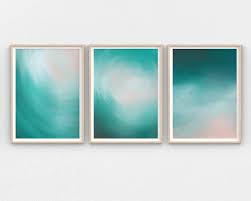 Calming Turquoise 3 Piece Wall Art