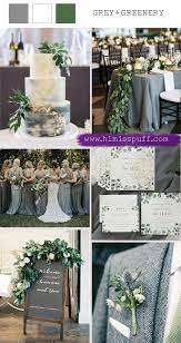 chic grey and green wedding color ideas