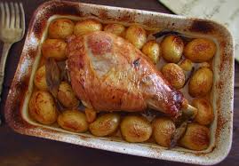 roasted turkey leg with potatoes recipe