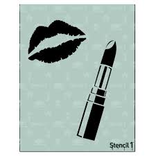 lipstick kiss stencil 8 5 x11