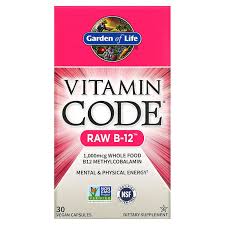 vitamin code raw b 12 30 vegan capsules