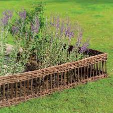 mgp 4 ft woven willow edging with