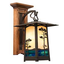 craftsman wood sconce old california