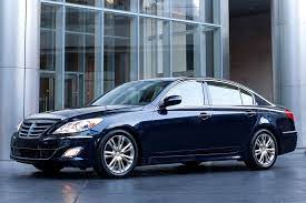 The vehicle is red with a tan interior. 2012 Hyundai Genesis Review Ratings Edmunds