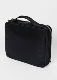 paul smith black large wash bag with