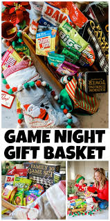 game night gift basket with printable