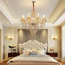 Crystal Chandelier Cognac Ceiling Light Luxury European Living Room Dining Room Bedroom