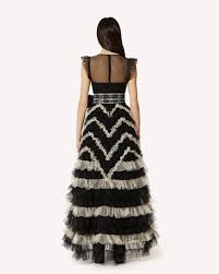 Belgium you are about to browse this website in english. Redvalentino Point D Esprit Tulle Dress With Lace Ribbons Long And Midi Dresses For Women Redvalentino E Store