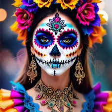 in catrina mexican skull makeup day