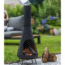 Redfire Garden Fireplace Black Outdoor
