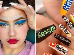the stay home makeup nail art we