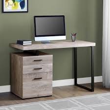 This piece is our new industrial reclaimed wood computer desk, the hinton. Monarch 48 Contemporary 3 Drawer Reclaimed Wood Look Office Computer Desk Taupe Aosom