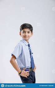 Cute Little Indian Indian / Asian School Boy Wearing Uniform Stock Image -  Image of background, elementary: 150101667