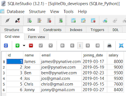 python sqlite update table data