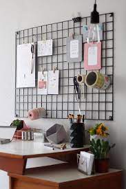 Black Wire Wall Organizer Iron Mesh