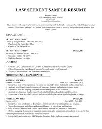 Law Student Resume Sample Resumecompanion Com Student