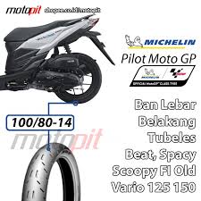 Kecepatan maksimal / top speed vario 150 mencapai 102 km / jam. Michelin Pilot Moto Gp 100 80 14 Ban Belakang Vario 125 150 Beat Scoopy Fi Spacy Shopee Indonesia