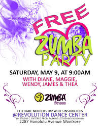 free zumba party with 5 awesome