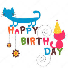 happy birthday card with funny cats