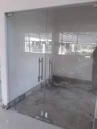 Clear Commercial Glass Door Partition