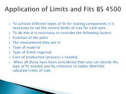 Bs 4500 Limits And Fits