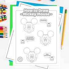 how to draw mickey mouse tutorial