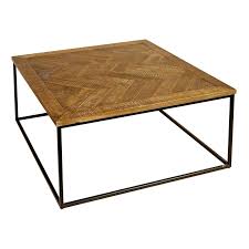 Parquet Wood Top Coffee Table At Home