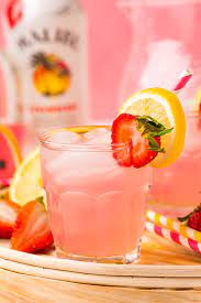 strawberry pink lemonade vodka tail