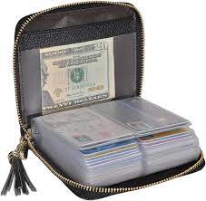 Credit card holder wallet womens. Amazon Com Easyoulife Womens Credit Card Holder Wallet Zip Leather Card Case Rfid Blocking Black Clothing