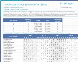 excel employee shift schedule template