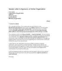 Free Sponsorship Letter Template Business Proposal Email
