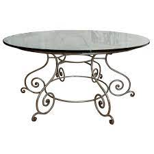 1stdibs round glass top dining table
