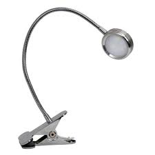 Simple Designs 20 82 In High Power Chrome Led Clip Lamp Desk Light Ld2000 Chr The Home Depot