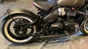 triumph bobber black with bc turn out