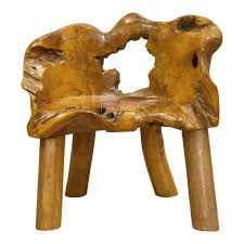java teak root wood mini chair
