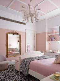 Gold Baroque Mirror On Pink Wall